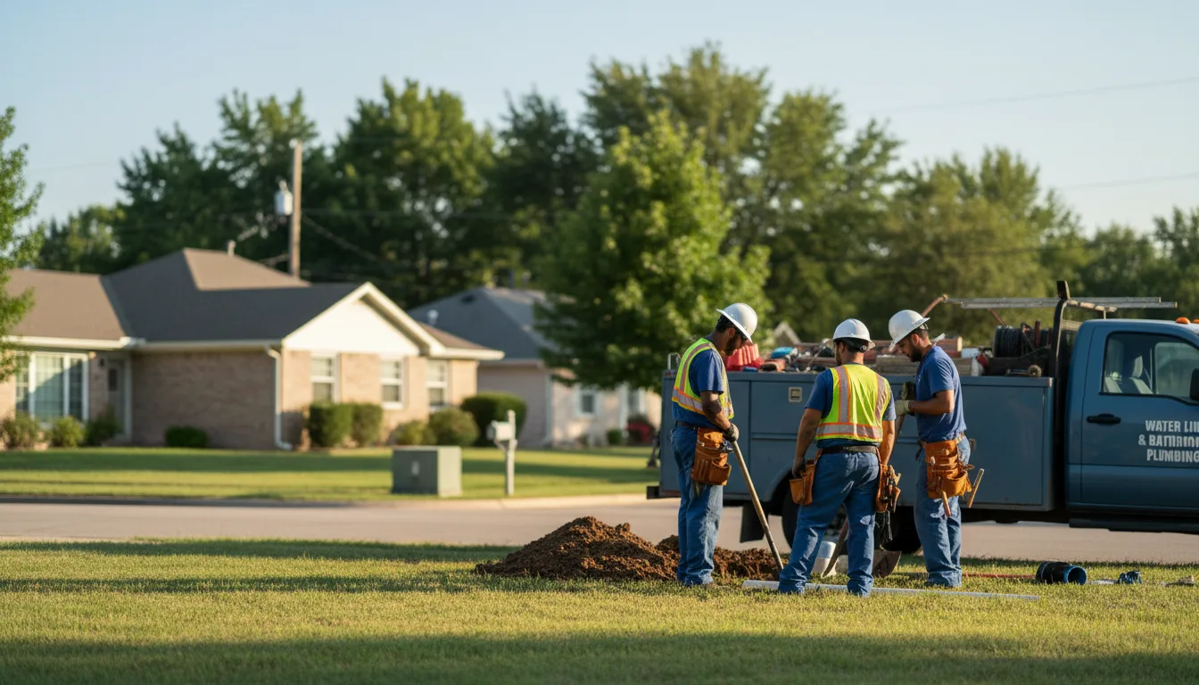 Residential water line and bathroom plumbing service in Fairview, UT